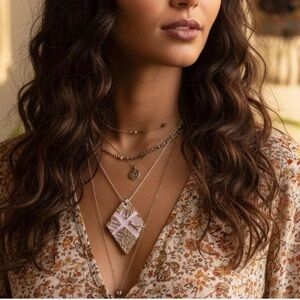 One Of A kind Handcrafted Ceramic Rhombus shape Pendant